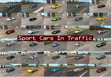 Мод Sport Cars Traffic Pack версия 3.4 для Euro Truck Simulator 2 (v1.30.x, - 1.34.x)