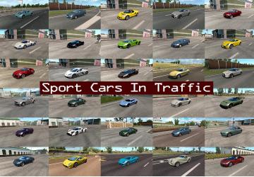 Мод Sport Cars Traffic Pack версия 3.6 для Euro Truck Simulator 2 (v1.30.x, - 1.34.x)