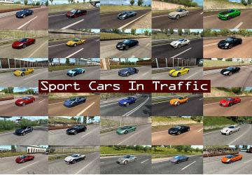 Мод Sport Cars Traffic Pack версия 4.0 для Euro Truck Simulator 2 (v1.35.x)