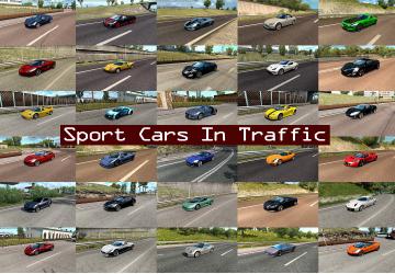 Мод Sport Cars Traffic Pack версия 12.7.3 для Euro Truck Simulator 2 (v1.49.x)