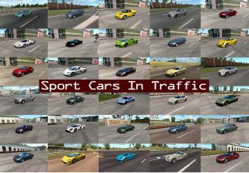 Мод Sport Cars Traffic Pack версия 12.7.3 для Euro Truck Simulator 2 (v1.49.x)
