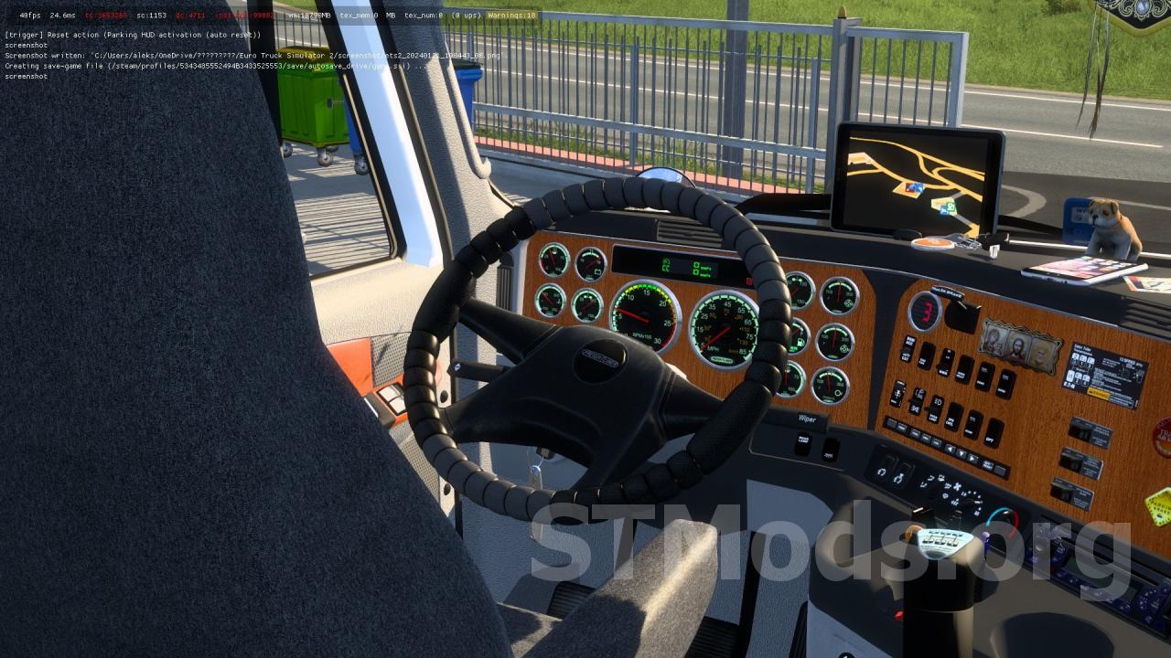 Скачать мод Стандартный руль для «Freightliner Century & Columbia C 120»  v1.2 для Euro Truck Simulator 2 (v1.49.x.)