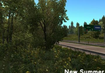 Мод Summer Environment версия 3.2 для Euro Truck Simulator 2 (v1.35.x)