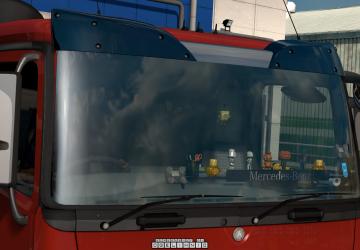 Мод Table & wind-shield set for Actros MP3 v1.11 для Euro Truck Simulator 2 (v1.35.x, - 1.39.x)