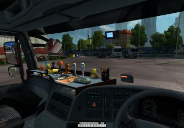 Мод Table & wind-shield set for Actros MP3 v1.1 для Euro Truck Simulator 2 (v1.28.x, - 1.31.x)