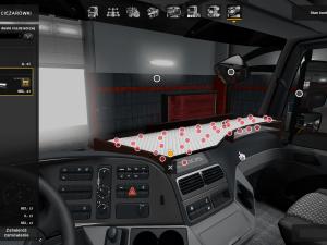 Мод Table & wind-shield set for Actros MP3 v1.0 для Euro Truck Simulator 2 (v1.28.x, 1.30.x)