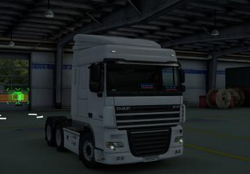 Мод Табличка DAF с подсветкой версия 1.0 для Euro Truck Simulator 2 (v1.37.x, - 1.42.x)
