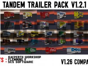 Мод Tandem Trailer Pack версия 1.2.1 для Euro Truck Simulator 2 (v1.23.x, - 1.31.x)