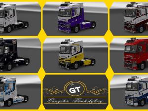 Мод Текстуры Renault Range T Skin Pack версия 3 для Euro Truck Simulator 2 (v1.27)