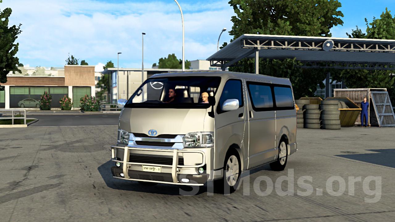 Скачать мод Toyota Hiace версия 2.0 для Euro Truck Simulator 2 (v1.40.x, -  1.45.x)