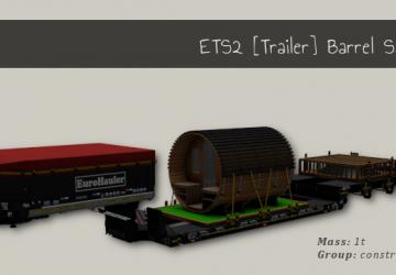 Мод Trailer Barrel Sauna версия 1.4 для Euro Truck Simulator 2 (v1.57.x)