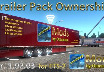 Мод Trailer Ownership by Omenman версия 1.02.03 для Euro Truck Simulator 2 (v1.32.x)