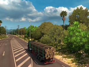 Мод Tropical Environment версия 3.7 для Euro Truck Simulator 2 (v1.27.х, 1.28.x)