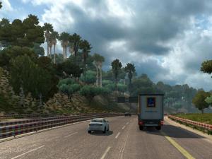 Мод Tropical Environment версия 3.8 для Euro Truck Simulator 2 (v1.30.x)