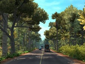 Мод Tropical Environment версия 3.8 для Euro Truck Simulator 2 (v1.30.x)