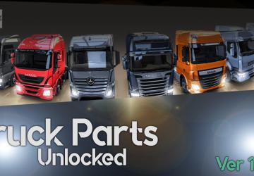 Мод Truck Parts Unlocked версия 1.35 для Euro Truck Simulator 2 (v1.31.x, 1.32.x)