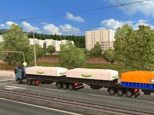 Мод Truck traffic pack & double/triple trailers v2.7 для Euro Truck Simulator 2 (v1.28.x)