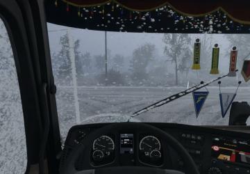 Мод Улучшенные снежинки для Frosty Winter версия 1.0 для Euro Truck Simulator 2 (v1.43.x)