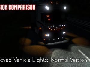 Мод Улучшенный свет всего транспорта версия 2.1 для Euro Truck Simulator 2 (v1.28.x)