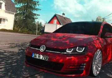 Мод Volkswagen Golf 7 R Line версия 1.2 для Euro Truck Simulator 2 (v1.33.x, 1.34.x)