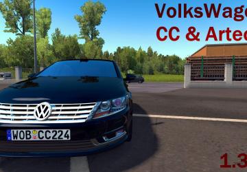 Мод Volkswagen Passat CC 2013 + Arteon 2018 версия 17.01.19 для Euro Truck Simulator 2 (v1.32.x, - 1.34.x)
