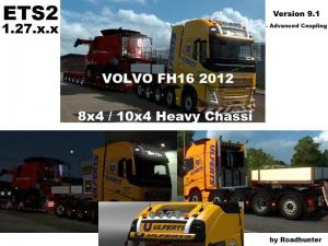 Мод Volvo FH 2012 8×4/10×4 версия 9.1 для Euro Truck Simulator 2 (v1.27.x, 1.28.x)