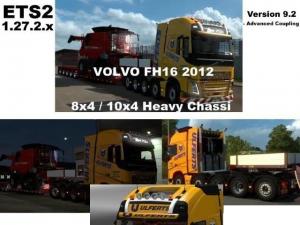 Мод Volvo FH 2012 8×4/10×4 версия 9.2 для Euro Truck Simulator 2 (v1.27.x, 1.28.x)