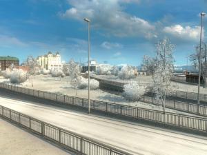 Мод Winter Mod версия 1.0 для Euro Truck Simulator 2 (v1.28.x)