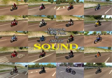 Мод Звуки для Motorcycle Traffic Pack от Jazzycat v1.4 для Euro Truck Simulator 2 (v1.30.x, - 1.32.x)