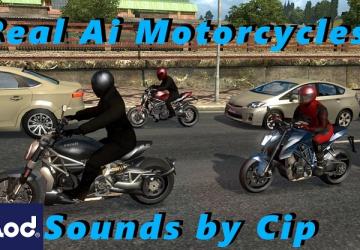 Мод Звуки для Motorcycle Traffic Pack от Jazzycat v3.3 для Euro Truck Simulator 2 (v1.44.x, 1.45.x)