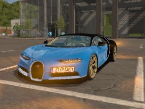 Мод Bugatti Chiron версия 1 для Farming Simulator 2017