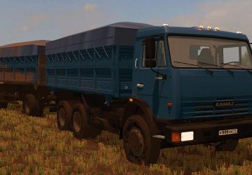 Мод КамАЗ-45143 + Нефаз-8560 версия 1.2.0.3 для Farming Simulator 2017 (v1.5.3.1)