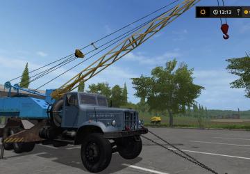 Мод КрАЗ-257 K1 Автокран версия 1.0 для Farming Simulator 2017 (v1.5.3)