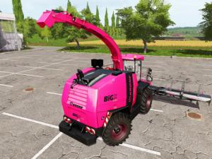 Мод Krone BiG X 1100 pink версия 04.12.16 для Farming Simulator 2017 (v1.3)