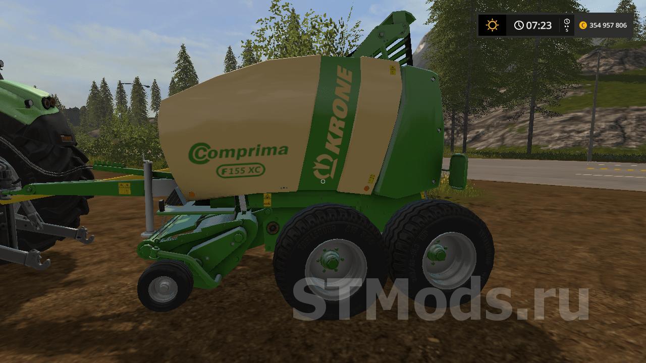 Скачать мод Krone Comprima F155 Xc версия 1100 для Farming Simulator 2017 V1531 0712