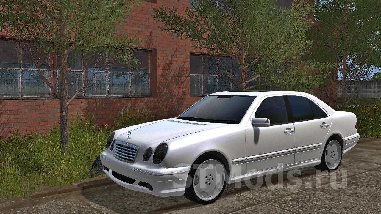 Скачать мод Mercedes-Benz W210 E55 AMG версия 2.1 для Farming Simulator  2017 (v1.5x)