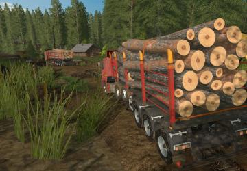 Мод Нефаз 9505 Лесовоз версия 1.0 для Farming Simulator 2017 (v1.5.3.1)