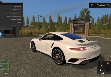 Мод Porsche 911 Turbo S 2018 версия 1.0.0.0 для Farming Simulator 2017 (v1.5.x)