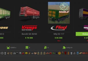 Мод Трейлер «Wabash 53ft» версия 2.1.0.0 для Farming Simulator 2017 (v1.5.x)