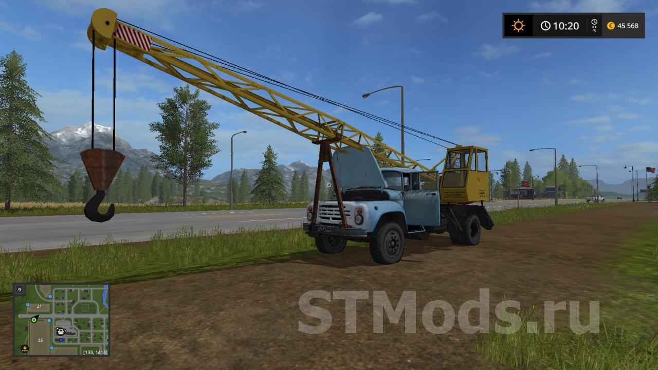 Скачать мод Зил-130 Кран версия 1.0 для Farming Simulator 2017 (v1.5.3)