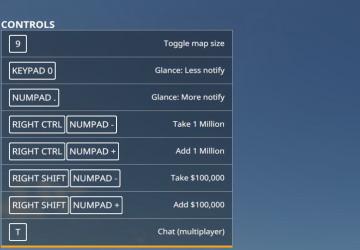 MoneyMod версия 1.0.0.0 для Farming Simulator 2019 (v1.2.0.1)