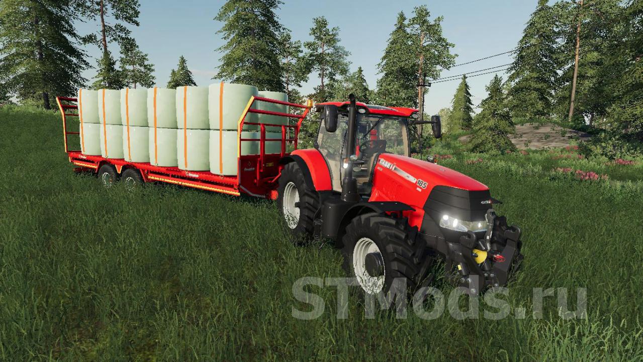Скачать мод Broughan 28 Foot Bale Trailer Autoload версия 1000 для Farming Simulator 2019 V1 9151