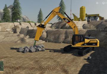 Мод Cat 325D Hammer версия 0.5 для Farming Simulator 2019 (v1.6.0.0)