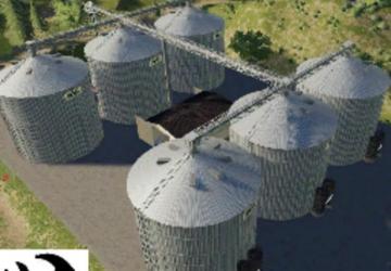 Мод Courtyard Silos / All in one Factory версия 3.5 для Farming Simulator 2019 (v1.5.1.0)