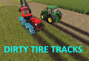 Мод Dirty Tire Tracks версия 1.0.0.0 для Farming Simulator 2019 (v1.6)