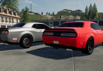 Мод Dodge Challenger SRT Hellcat 2018 версия 3.0 для Farming Simulator 2019 (v1.5.x)