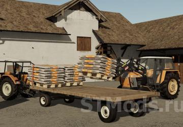 Мод Flatbed Trailer версия 1.1 для Farming Simulator 2019 (v1.6.0.0)