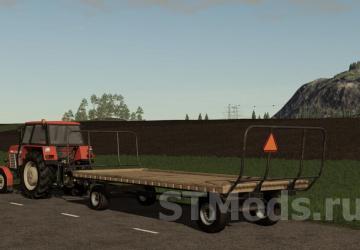 Мод Flatbed Trailer версия 1.1 для Farming Simulator 2019 (v1.6.0.0)