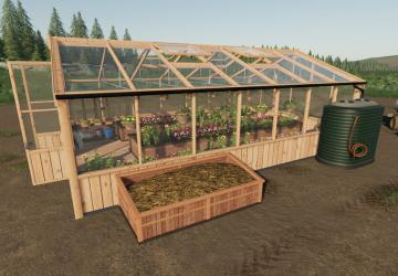 Мод Flower Nursery Greenhouse версия 1.0.0.0 для Farming Simulator 2019