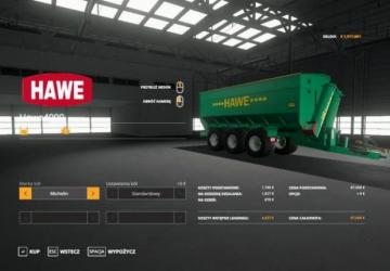 Мод Hawe ULW 4000 версия 1.0.0.0 для Farming Simulator 2019